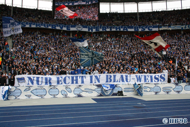 Hertha BSC Berlin Banner blau-weiss 